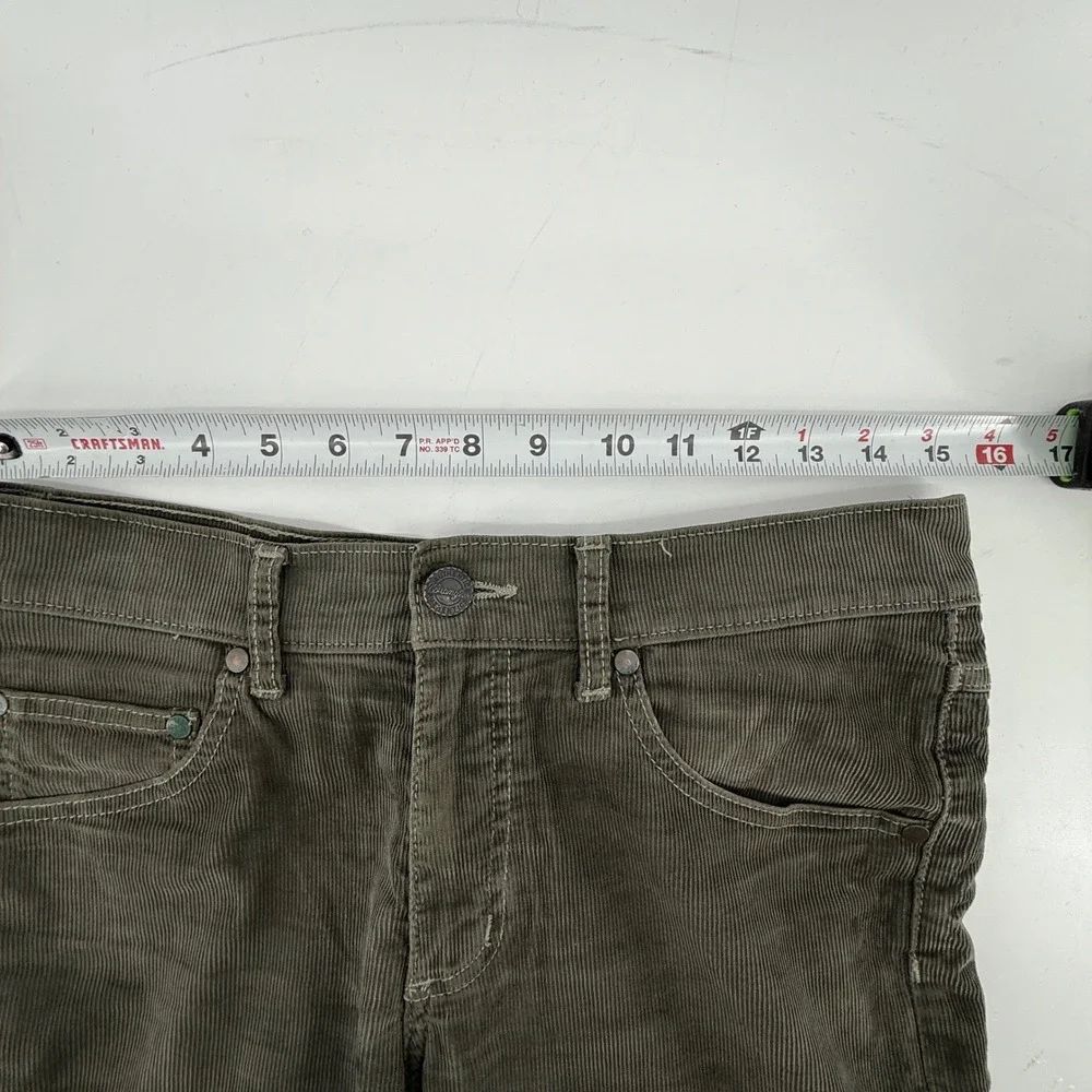 Wrangler Slim Fit Corduroy Pants Olive‎ Men's Size 29 x 30 Casual Everyday